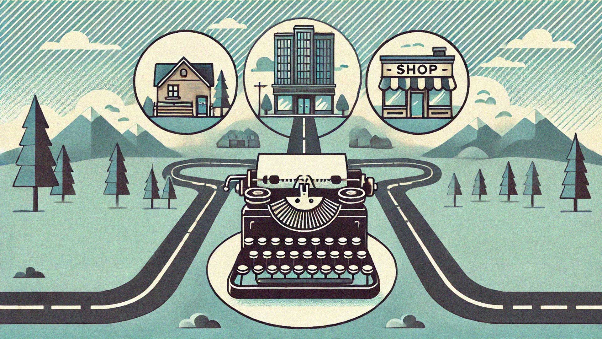Illustration of a typewriter