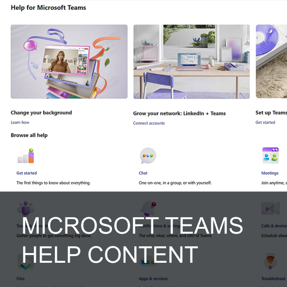 Microsoft Teams Help Content