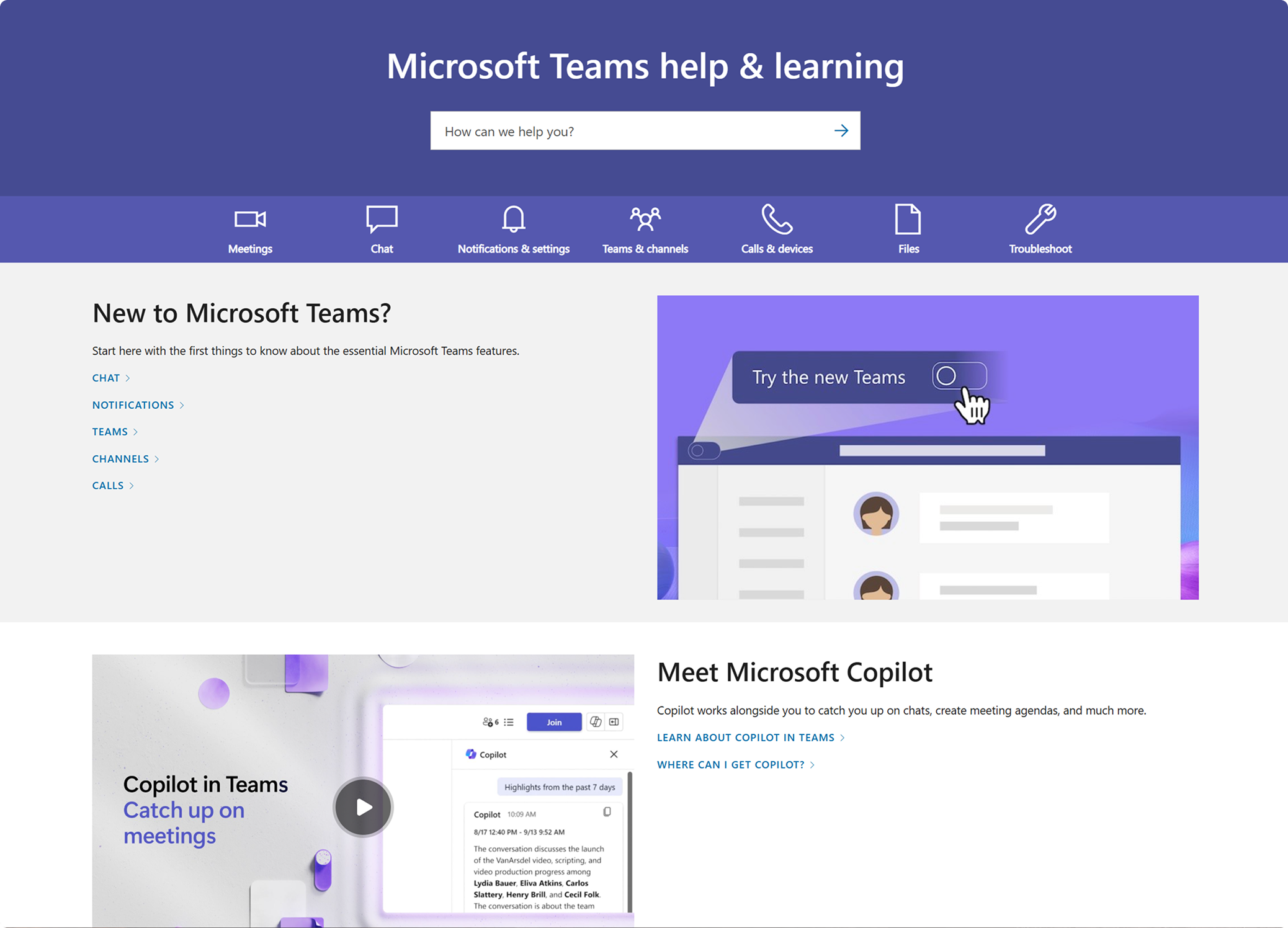 Microsoft Teams help & learning