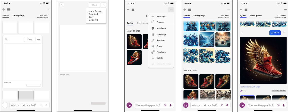 Examples of web layouts on a phone.