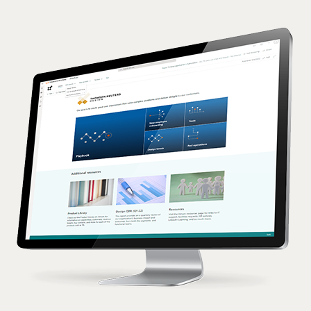 Monitor showing a web page