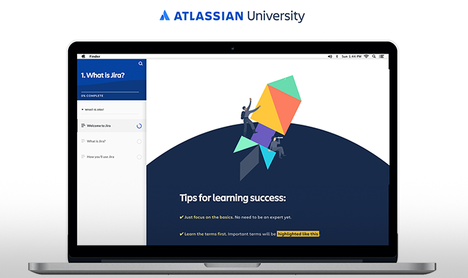Branded education website navigation
