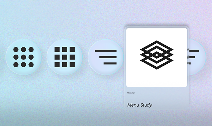 Monochromatic icons in a menu