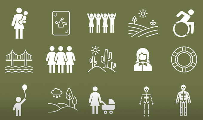 Monoline icon set